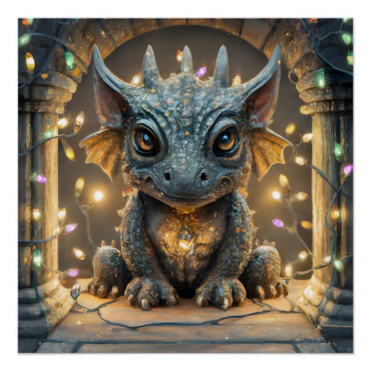 Poster Festivals Lumières Chibi Gargoyle Dragon (Devant)