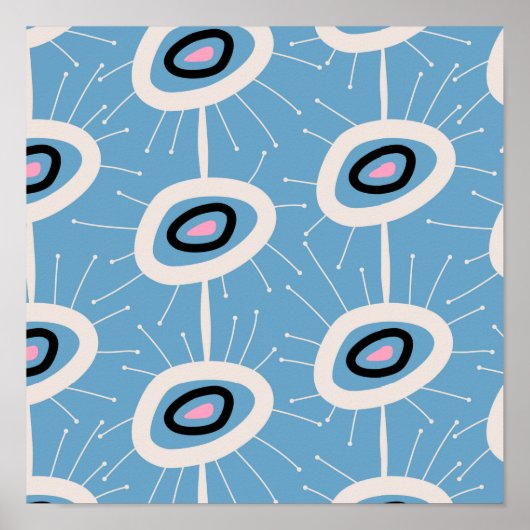 Poster Festive Abstraite du milieu du siècle moderne (Devant)