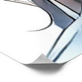 Poster Festive Anime Girl Santa Hat avec yeux bleu clair (Coin)