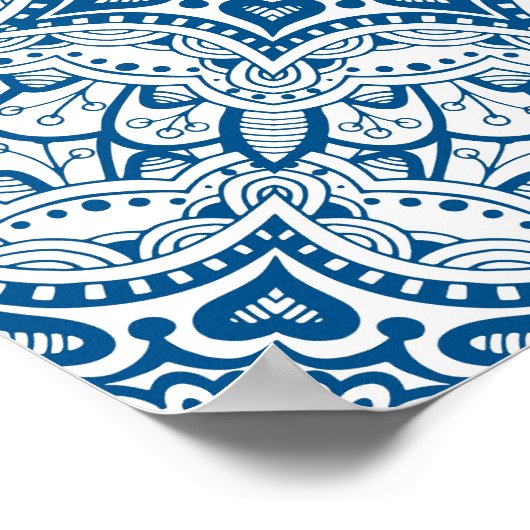 Poster Festive Blue Mandala (Coin)