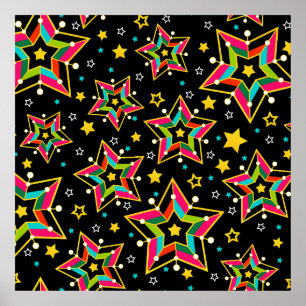 Poster Festive Bright Merry Holiday Star