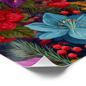 Poster Festive Christmas Botanical Pattern (Coin)