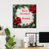 Poster Festive couronne de Noël (Bureau à domicile)
