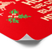 Poster Festive "Dans Cette Maison Nous Comptons Des Bénéd (Coin)