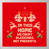 Poster Festive "Dans Cette Maison Nous Comptons Des Bénéd (Devant)