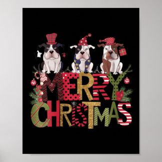 Poster Festive de Fêtes de Noël' Bulldogs
