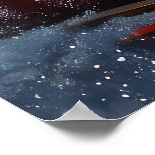 Poster Festive de Noël du chien de caniche (Coin)