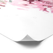 Poster Festive femme de neige rose de Noël (Coin)