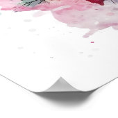 Poster Festive femme de neige rose de Noël (Coin)