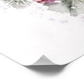 Poster Festive femme de neige rose de Noël (Coin)