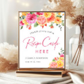 Poster Festive Fleurs Lumineuses Citrus Carte de recette