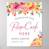 Poster Festive Fleurs Lumineuses Citrus Carte de recette (Devant)