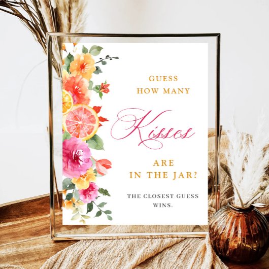 Poster Festive Flower brillant Devine combien de Fêtes de