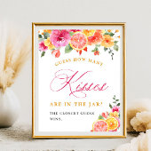 Poster Festive Flower brillant Devine combien de Fêtes de