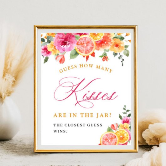 Poster Festive Flower brillant Devine combien de Fêtes de