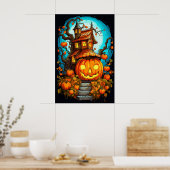 Poster Festive Haunted Treehouse | Bonne Halloween (Cuisine)
