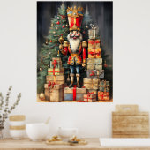 Poster Festive Noël Nutcracker peinture vacances (Cuisine)