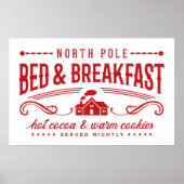 Poster Festive North pole bed and breakfast (Devant)