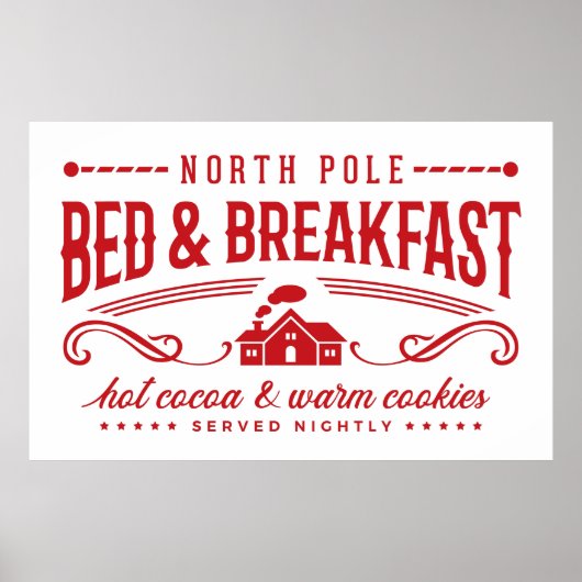 Poster Festive North pole bed and breakfast (Devant)