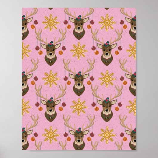 Poster Festive Reindeer (Devant)