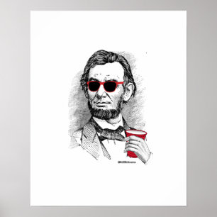 Poster Fêtard d'Abraham Lincoln