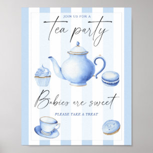 Poster Fête à thé Baby shower Les bébés sont doux