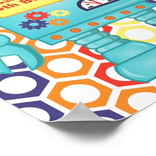 Poster Fête à thème robotique (Coin)