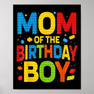 Poster Fête Anniversaire Maman De Birthday Boy Shirt Buil