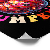 Poster Fête Au Citrouille Patch Disco Citrouille Automne  (Coin)