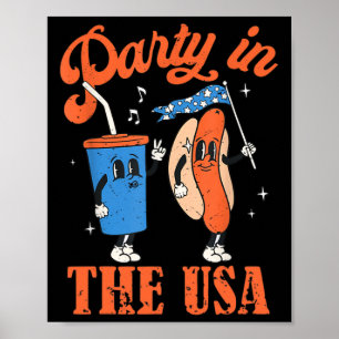 Poster Fête Aux Etats-Unis 4 juillet Fête De L'Indépendan