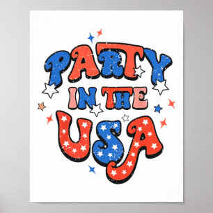 Poster Fête Aux Etats-Unis 4 juillet Fête De L'Indépendan