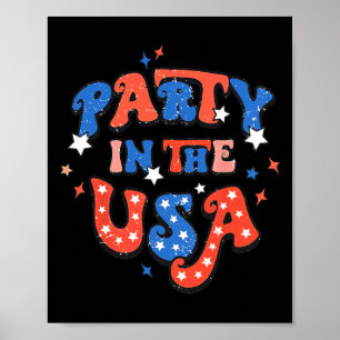 Poster Fête Aux Etats-Unis 4 juillet Fête De L'Indépendan
