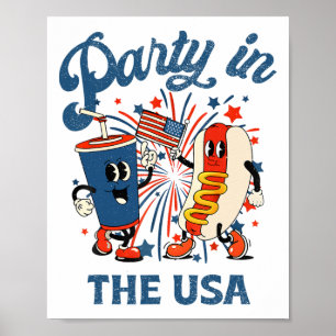 Poster Fête Aux États-Unis Chemise 4 juillet Indépendance