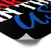 Poster Fête Aux Etats-Unis Drôle 4 juillet Drapeau Améric (Coin)