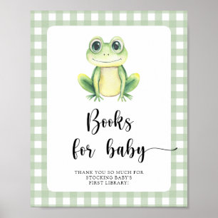 Poster Fête bébé grenouille - livres pour bébé