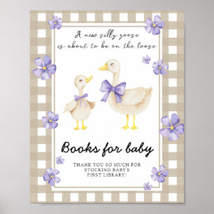 Poster fête bébé oie - livres pour bébé