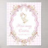 Poster Fête Bébé Silly Goose Devinez Combien de Bonbons (Devant)