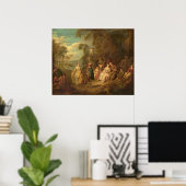 Poster Fête Champêtre - Jean-Baptiste Pater Beaux-Arts (Bureau à domicile)