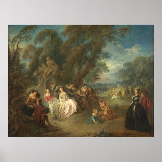 Poster Fête Champêtre - Jean-Baptiste Pater Beaux-Arts (Devant)