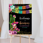 Poster Fête Colorée Mexicaine Accueil Anniversaire Floral<br><div class="desc">Fête colorée mexicaine Affiche de bienvenue d'anniversaire</div>
