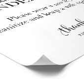 Poster Fête comme nous sommes dans un signe pandémique dr (Coin)