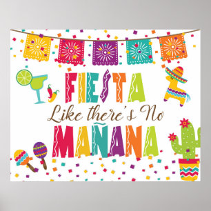 Poster Fête comme s'il n'y a pas de demain - Fond blanc