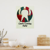 Poster FÊTE CUISINE DU CHEF DE RESTAURANT Culinaire (Cuisine)