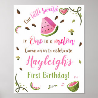 Poster Fête d'accueil Watermelon signe 1er anniversaire