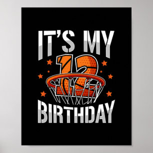 Poster Fête d'anniversaire 12 ans 12 ans garçons enfants