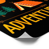 Poster Fête d'anniversaire 4 ans Made Four Adventure Camp (Coin)
