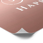 Poster Fête d'anniversaire 50 ans Fabulueuse Rose Gold Gl (Coin)