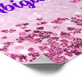 Poster Fête d'anniversaire 67 Glitter Violet Rose (Coin)