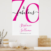Poster Fête d'anniversaire 70 ans et fabuleuse (Cuisine)