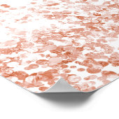 Poster fête d'anniversaire blanc rose or parties scintill (Coin)